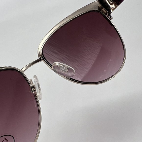 Bebe BB7208 710 Sunglasses Square Cat Eye Metal Gold Purple Berry 55-16-135 $199 main image 10
